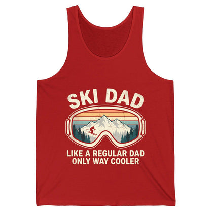 Ski Dad Like a Regular Dad Only Way Cooler skiing Tank Top Red product mockup