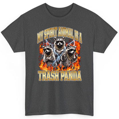 My Spirit Animal Is a Trash Panda raccoon T-Shirt Dark Heather product mockup