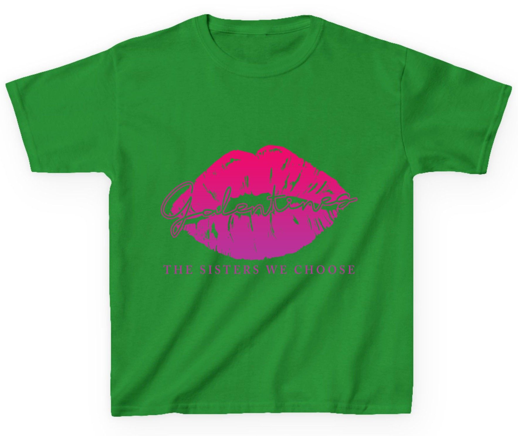 Galentines the Sisters We Choose galentine's day Youth T-Shirt Irish Green product mockup
