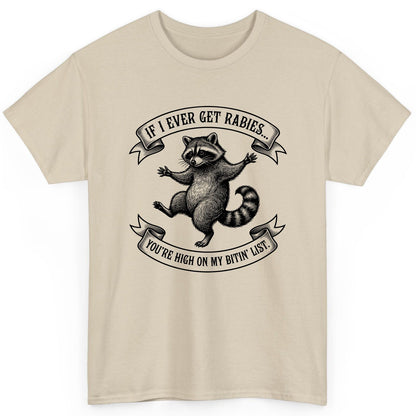 Subtle Raccoon Sketch raccoon T-Shirt Sand product mockup