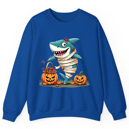 Mummy Shark Halloween shark Sweatshirt Royal product mockup
