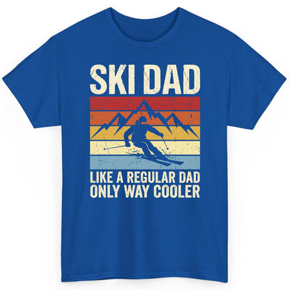 Ski Dad Like a Regular Dad Only Way Cooler skiing T-Shirt Royal product mockup