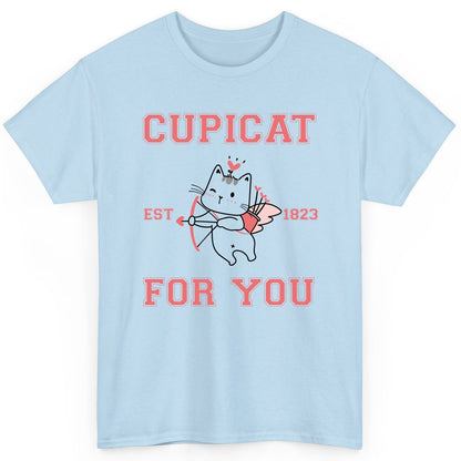 Cupicat Est 1823 for You cupid cat T-Shirt Light Blue product mockup