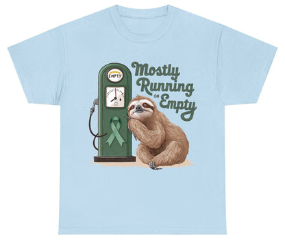 Mostly Running on Empty sloth Youth T-Shirt Light Blue product mockup