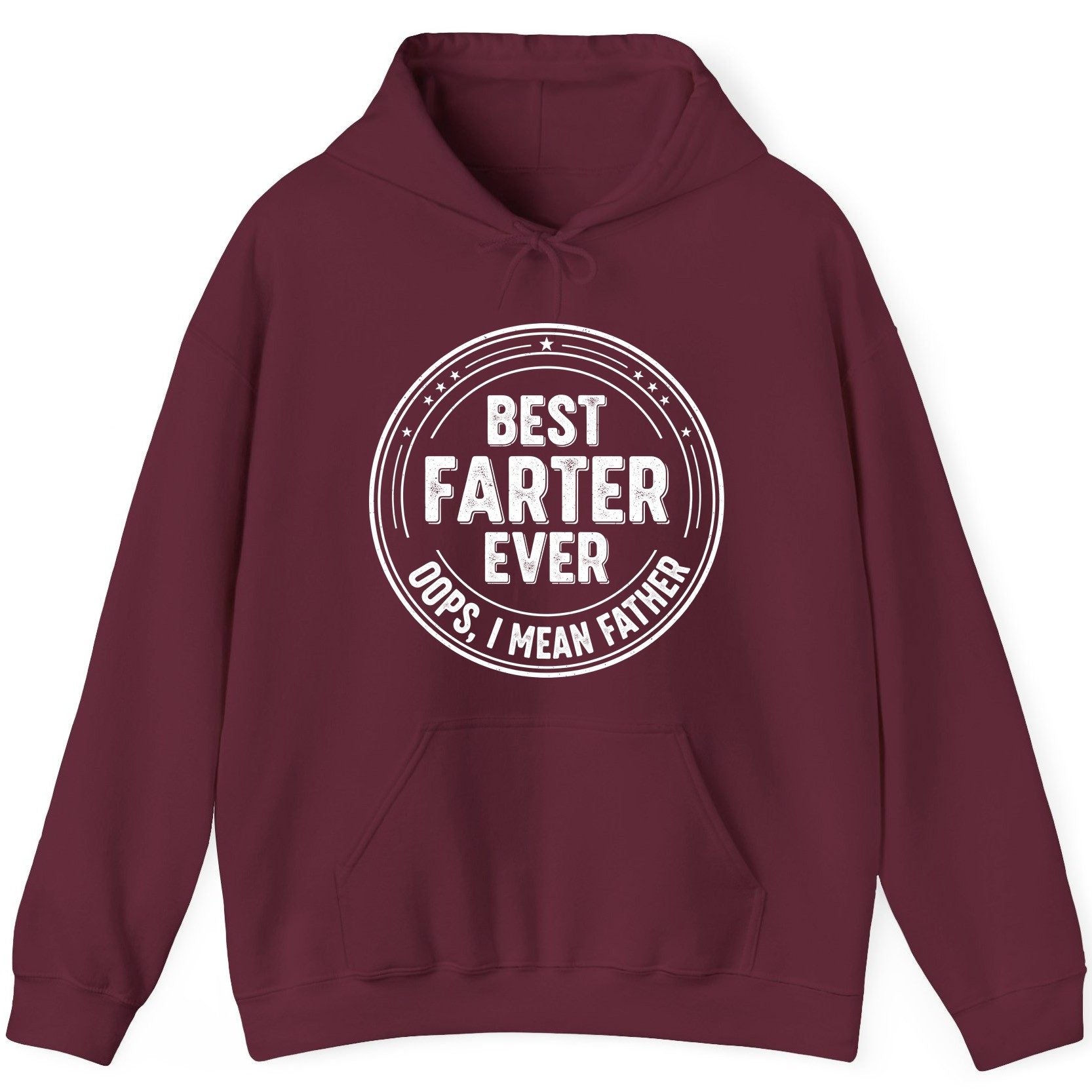 Best Farter Ever Oops, I Mean Father fatherhood Hoodie Maroon product mockup