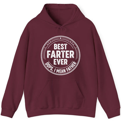 Best Farter Ever Oops, I Mean Father fatherhood Hoodie Maroon product mockup