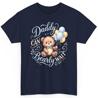 Daddy CAN Bearly WAIT Teddy Bear T-Shirt - product mockup - Navy