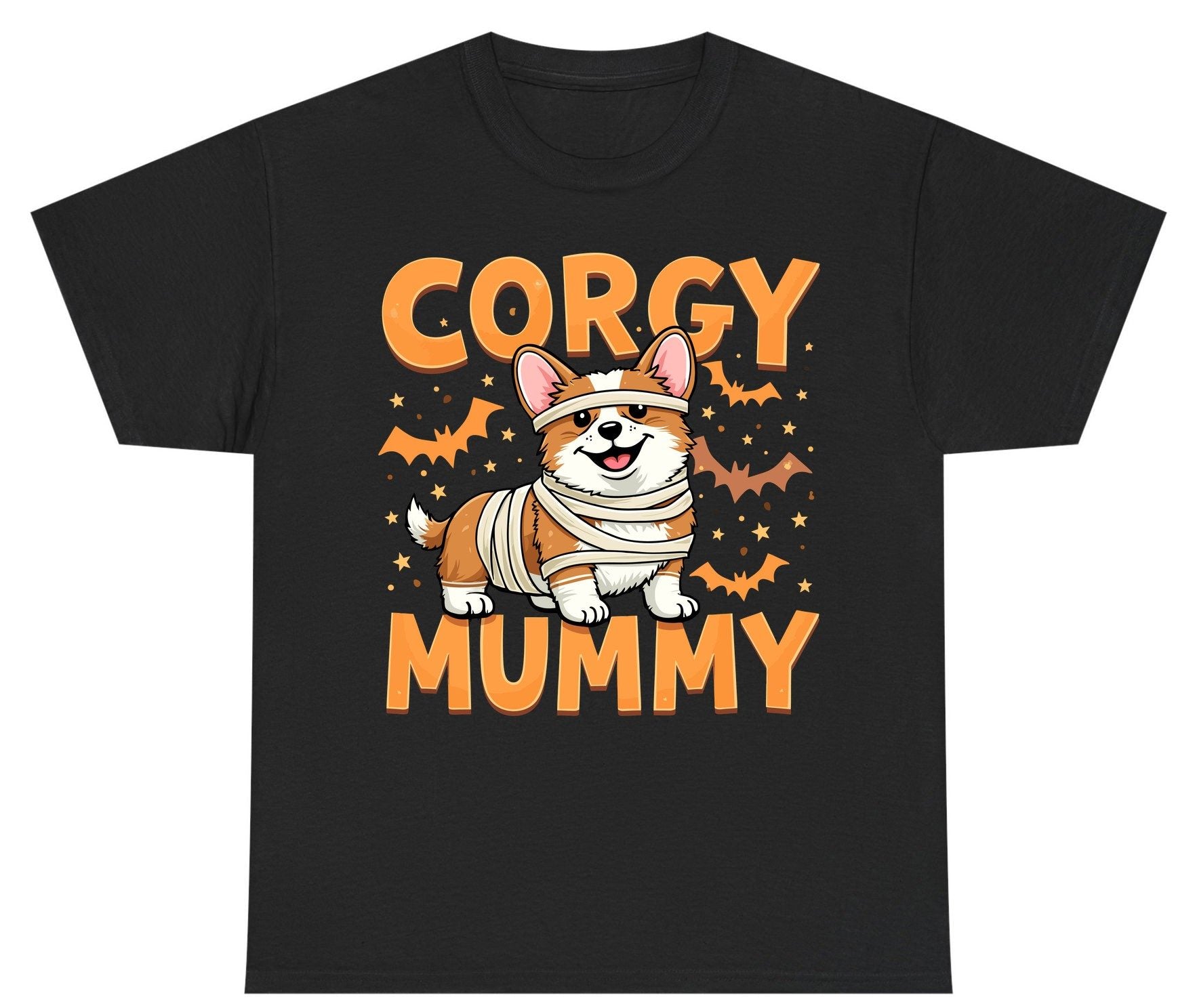 Corgy Mummy corgi Youth T-Shirt Black product mockup