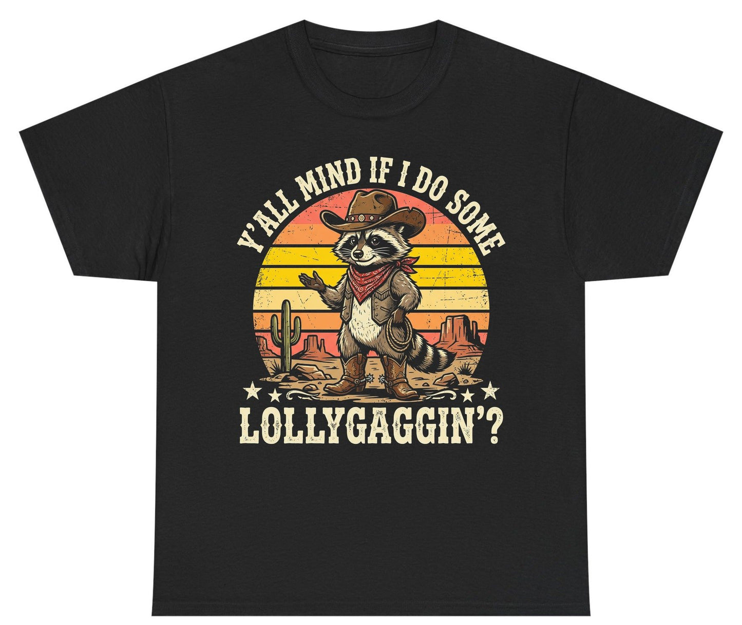 Y'ALL MIND IF I DO SOME Lollygaggin' Youth T-Shirt - product mockup - Black