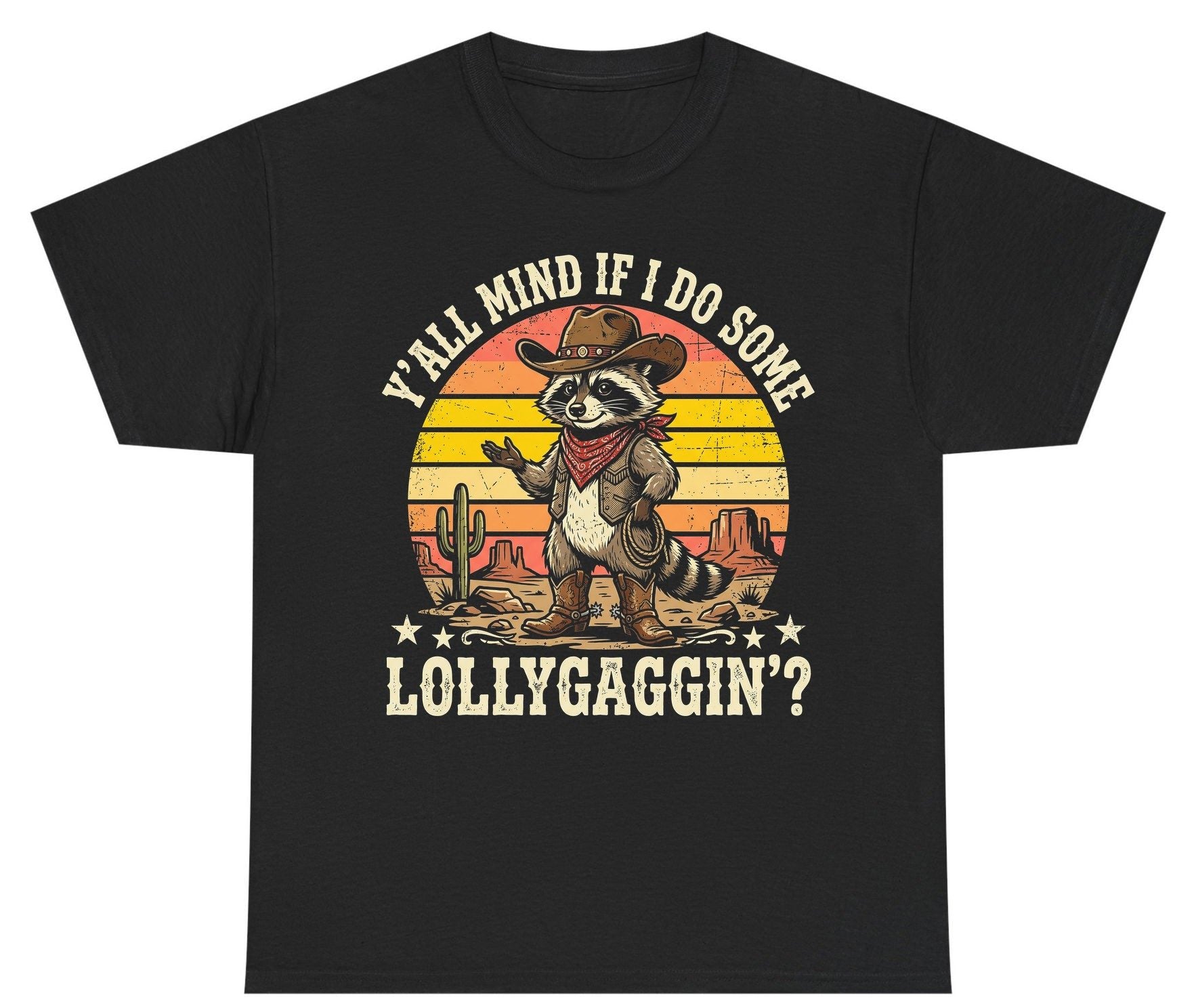 Y'ALL MIND IF I DO SOME Lollygaggin' Youth T-Shirt - product mockup - Black