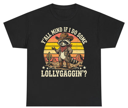 Y'ALL MIND IF I DO SOME Lollygaggin' Youth T-Shirt - product mockup - Black