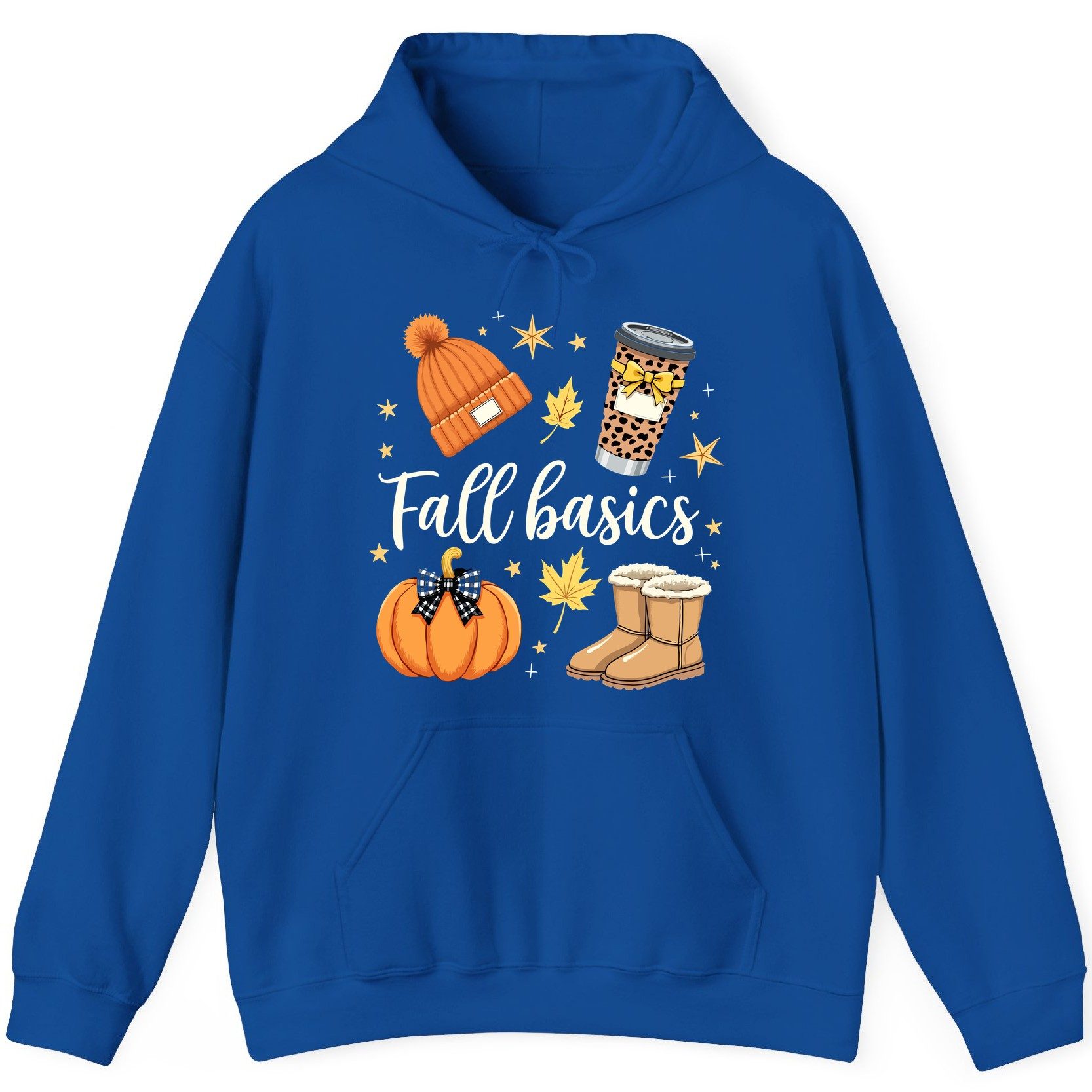 Fall Basics autumn essentials Hoodie Royal product mockup