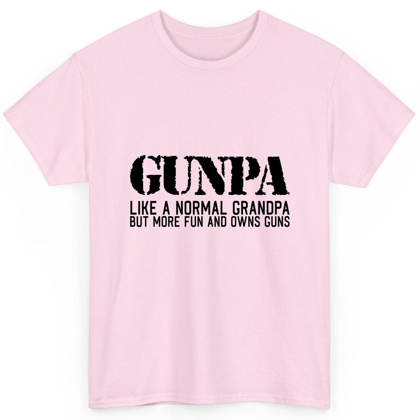 Gunpa Like a Normal Grandpa but More Fun and Owns Guns gun owning grandpa T-Shirt Light Pink product mockup