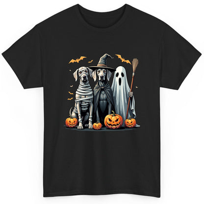 Halloween Weimaraner Dogs Halloween weimaraner dogs T-Shirt Black product mockup