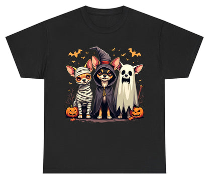 Chihuahua Halloween Costumes chihuahua dogs in Halloween costumes Youth T-Shirt Black product mockup