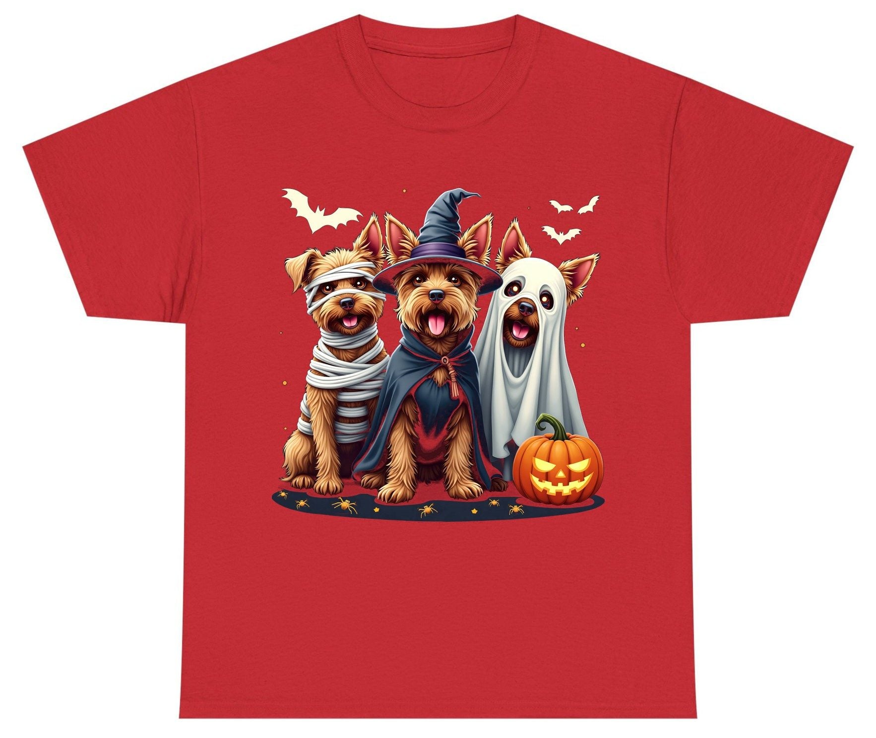 Cute Dogs Halloween Costumes dogs in Halloween costumes Youth T-Shirt Red product mockup