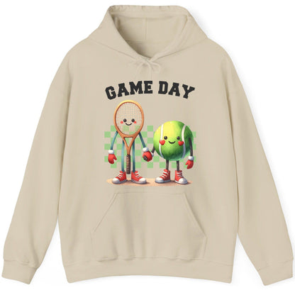 Game Day tennis Hoodie Sand product mockup
