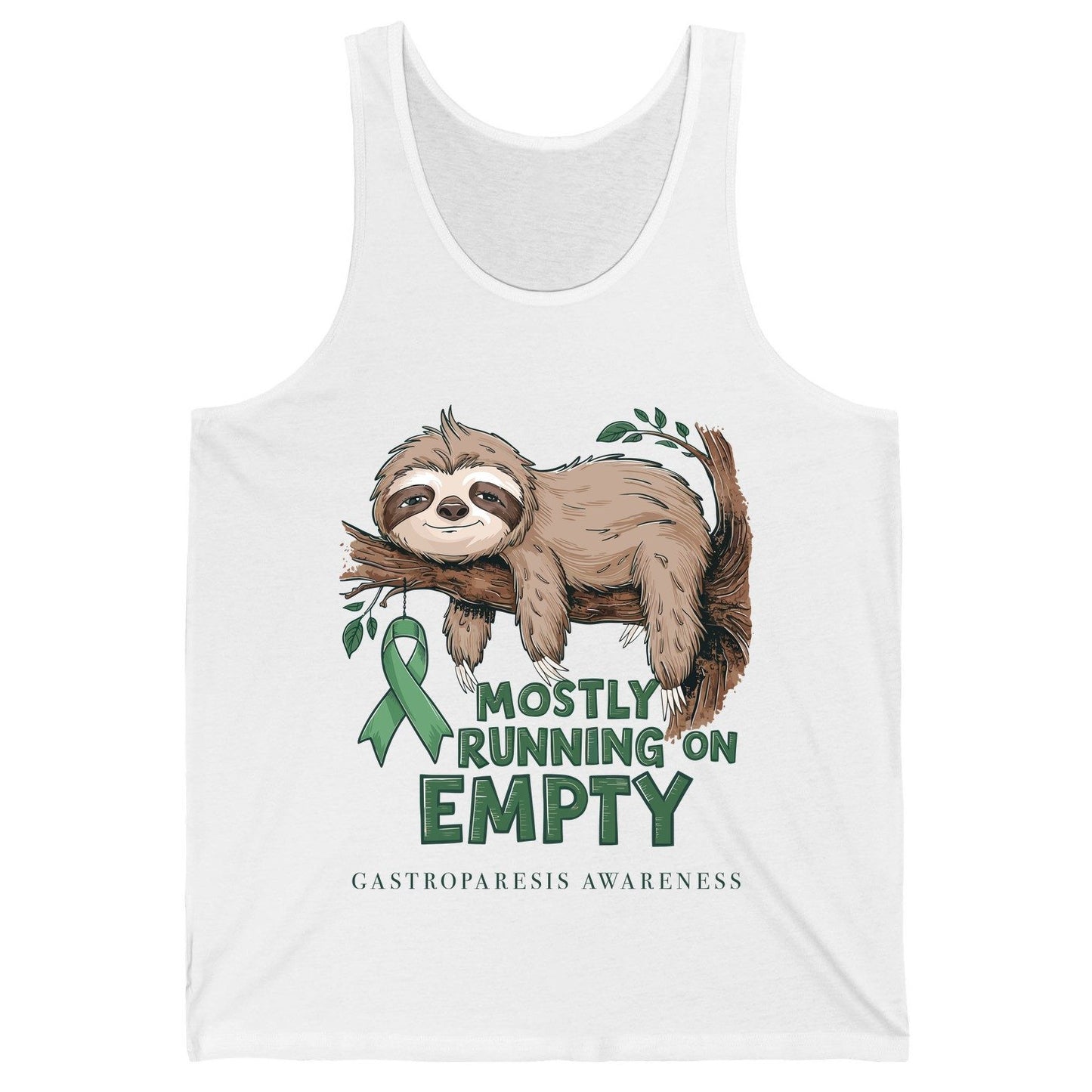 Mostly Running on Empty Gastroparesis Awareness gastroparesis awareness Tank Top White product mockup