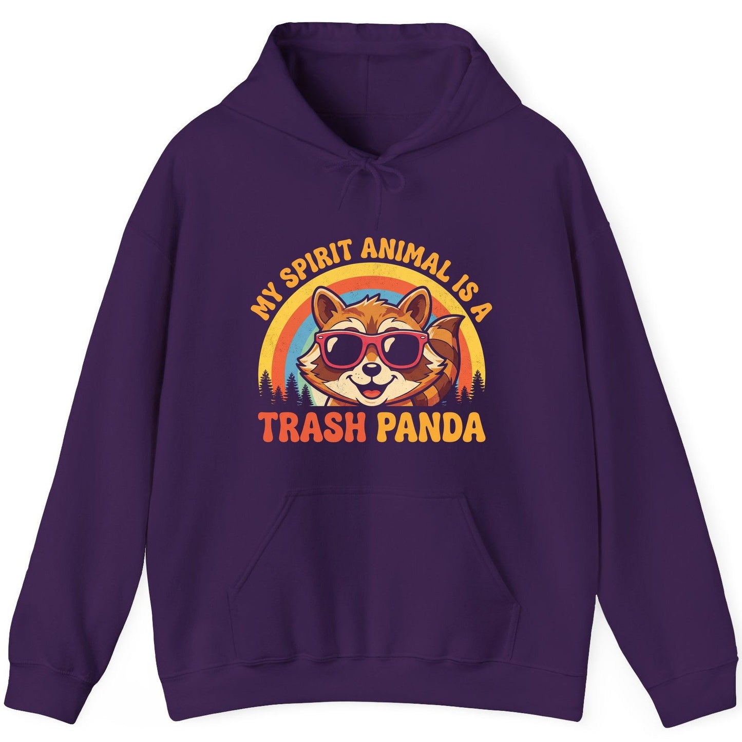 My Spirit Animal Is a Trash Panda raccoon Hoodie Purple product mockup