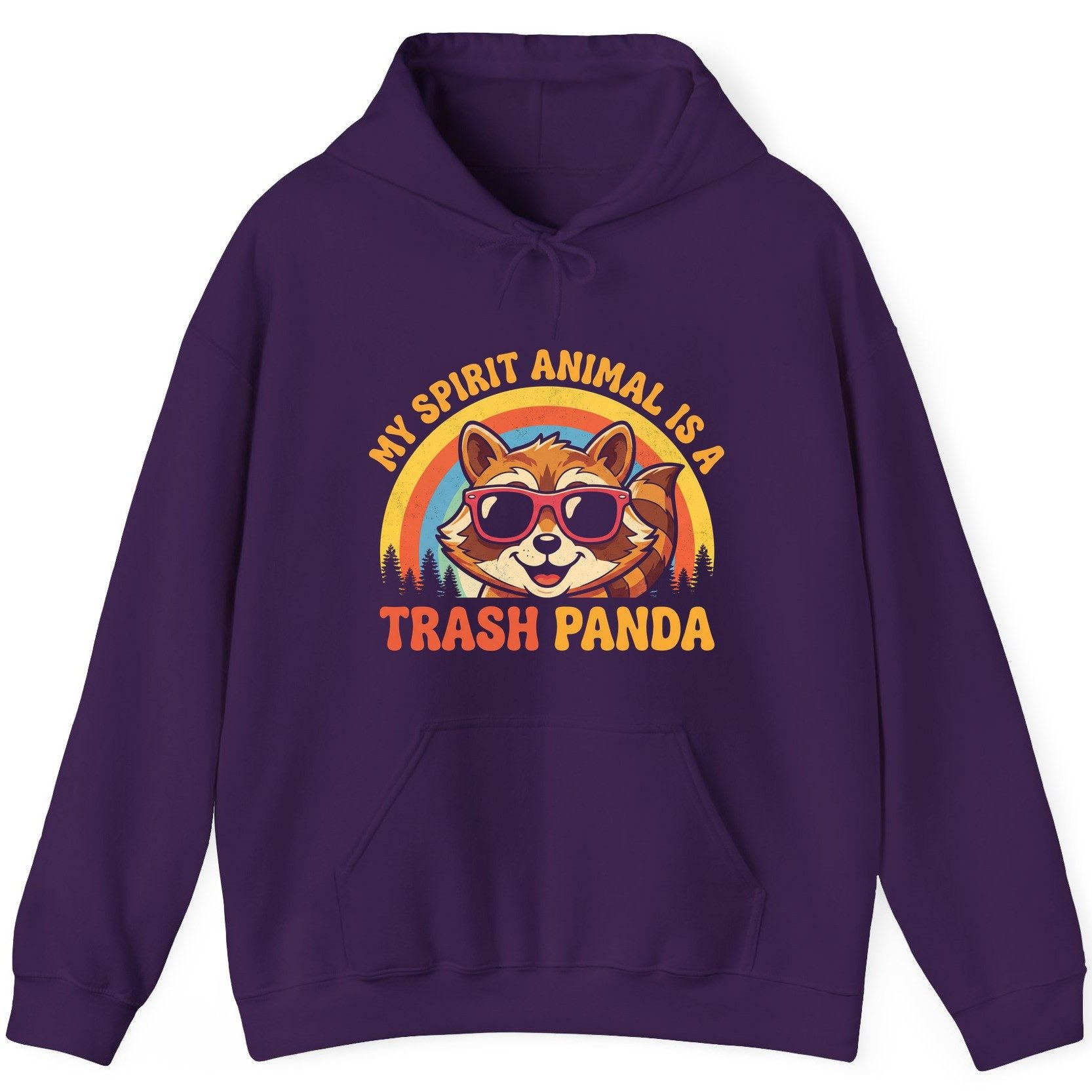 My Spirit Animal Is a Trash Panda raccoon Hoodie Purple product mockup
