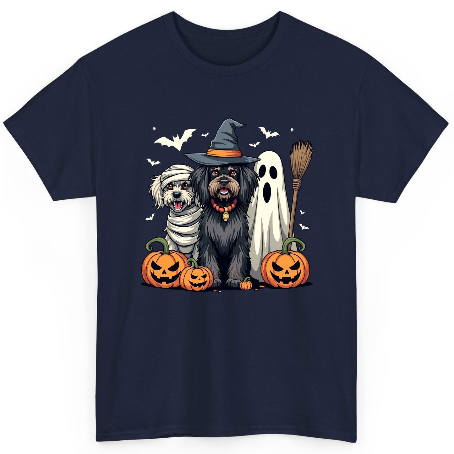 Halloween Dogs in Costumes Halloween dogs T-Shirt Navy product mockup