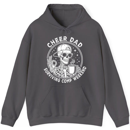 Cheer Dad Surviving Comp Weekend cheer dad Hoodie Charcoal product mockup
