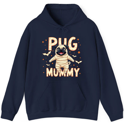 Pug Mummy pug Hoodie Navy product mockup