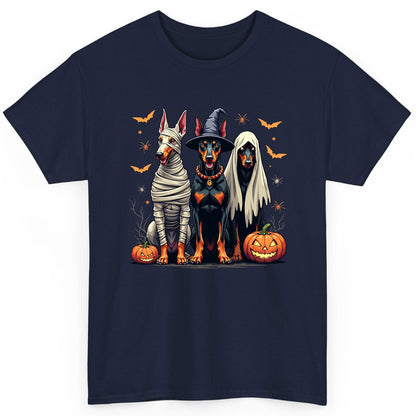 Halloween Doberman Trio doberman pinscher T-Shirt Navy product mockup