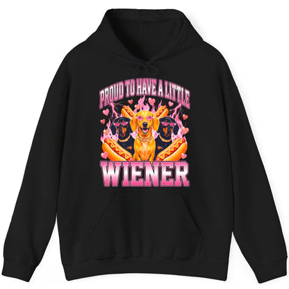 Proud to Have a Little Wiener dachshund Hoodie Black product mockup