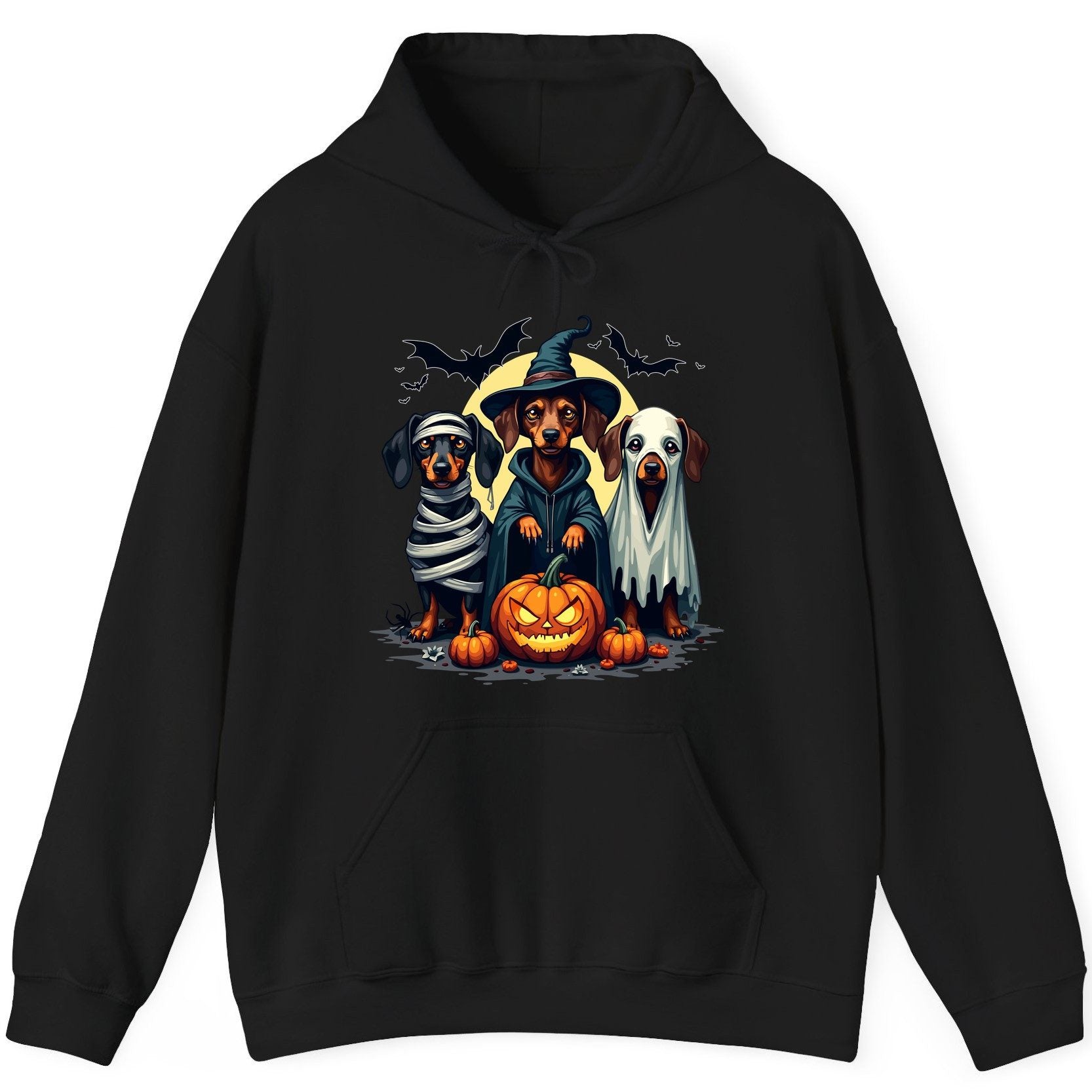 Dachshund Halloween Costumes dachshunds Hoodie Black product mockup