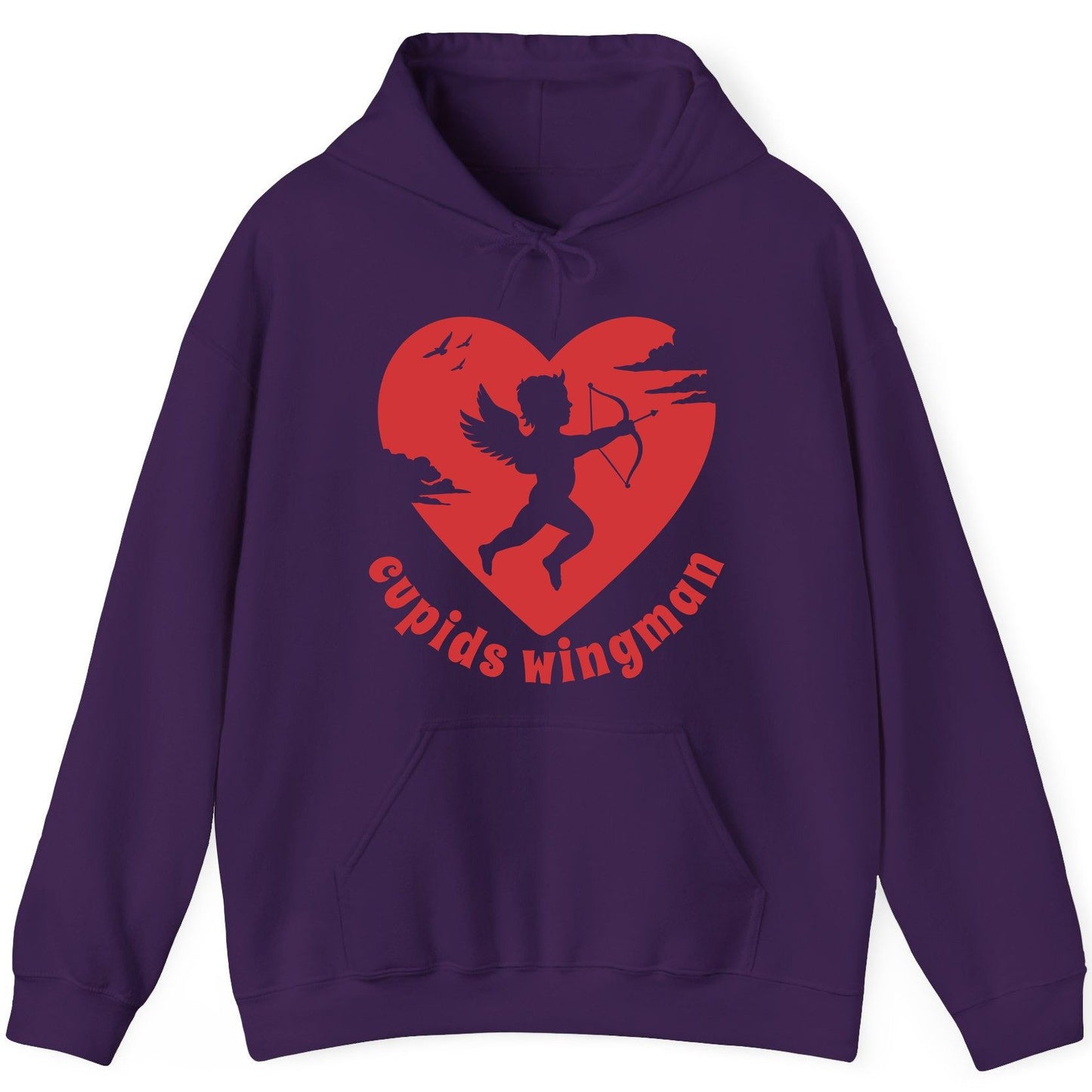 Cupids Wingman cupid Hoodie Purple product mockup