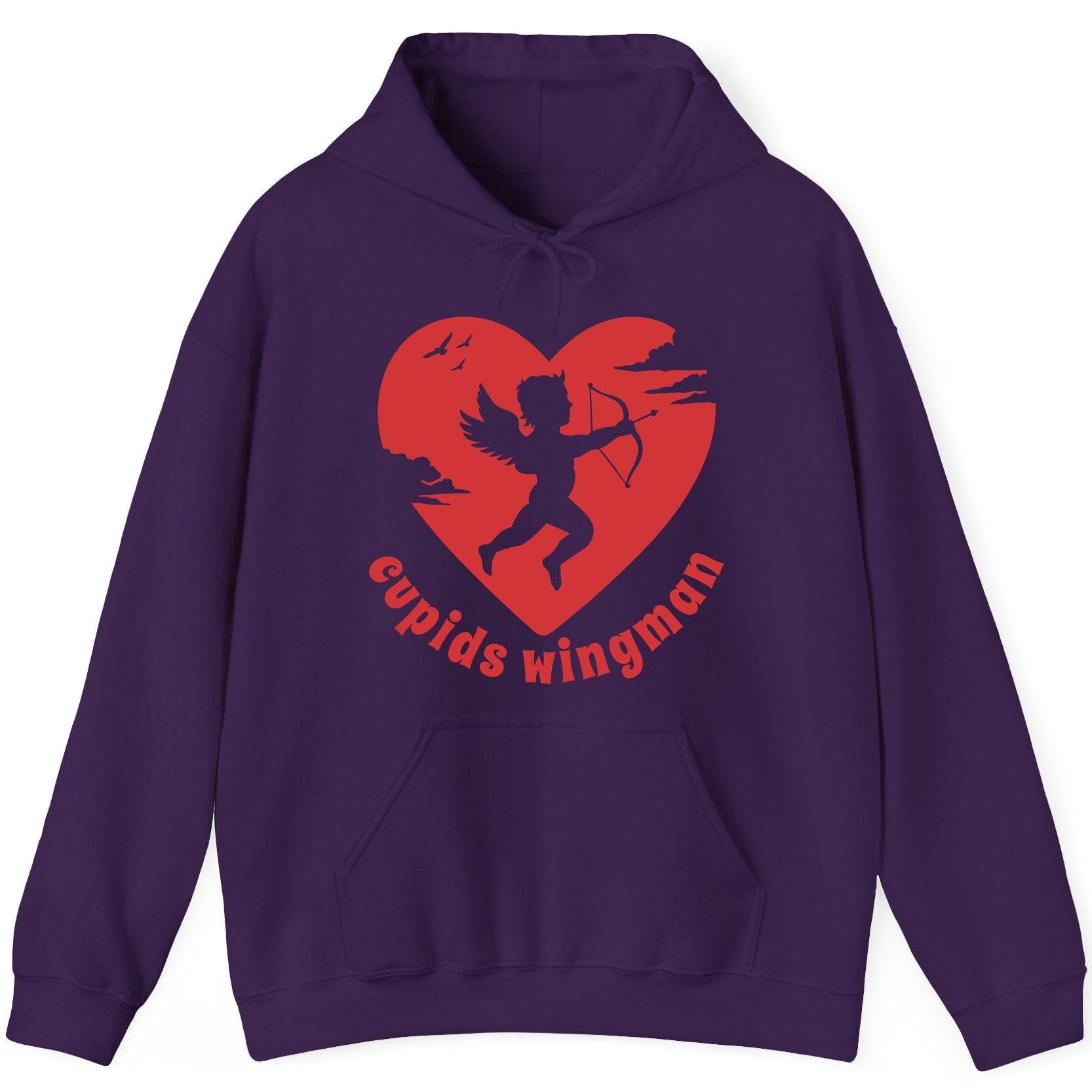 Cupids Wingman cupid Hoodie Purple product mockup