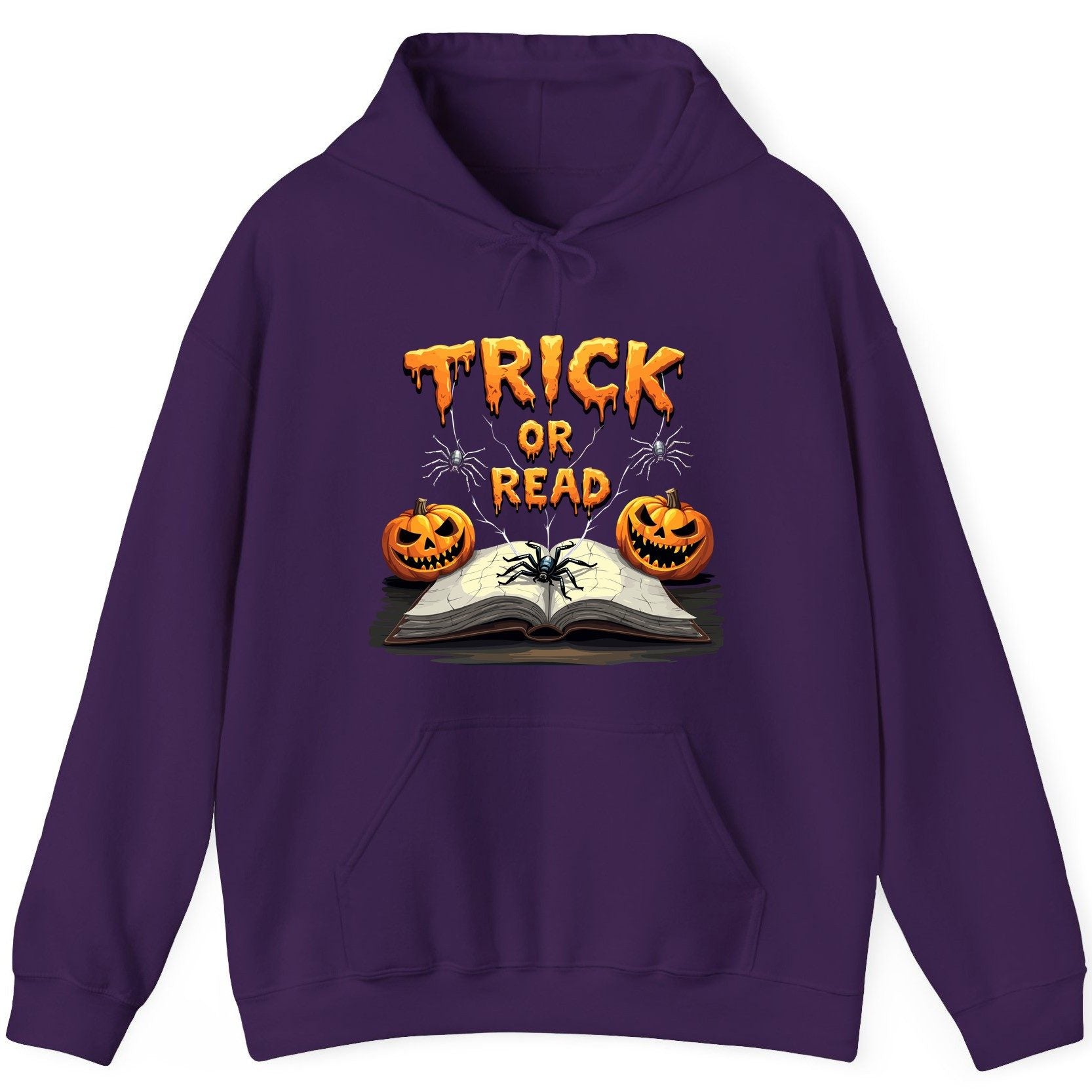 Trick or Read Halloween reading Hoodie Purple product mockup