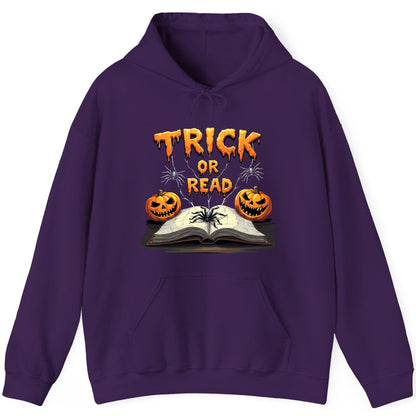 Trick or Read Halloween reading Hoodie Purple product mockup