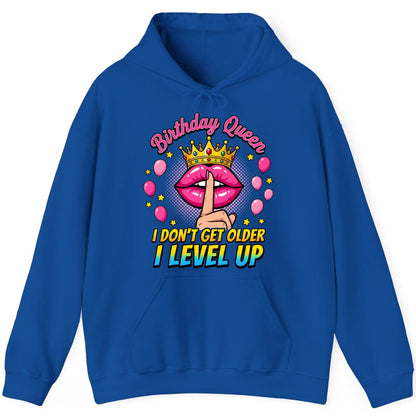 Birthday Queen I Don't Get Older I Level Up gamer birthday Hoodie Royal product mockup