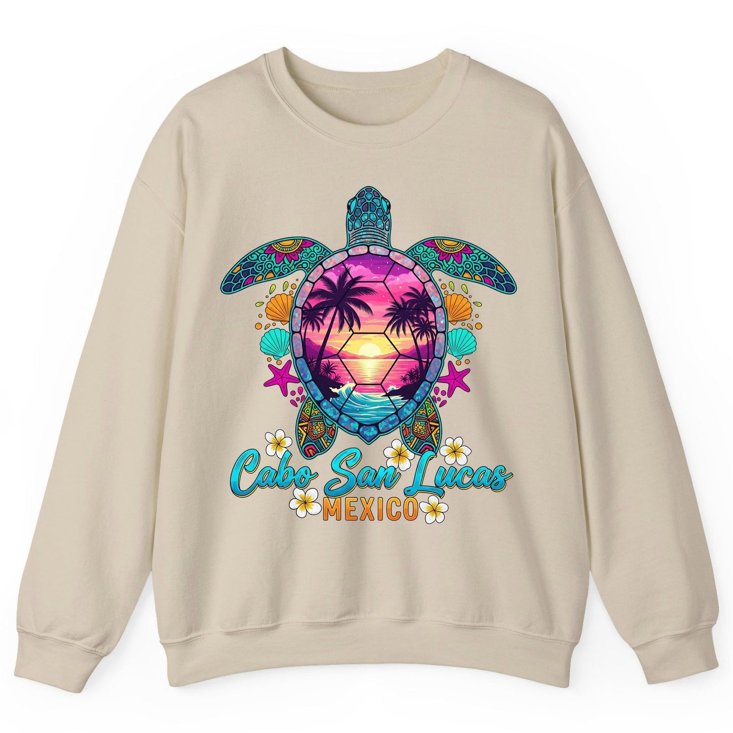 Cabo San Lucas Mexico sea turtle Sweatshirt Sand product mockup