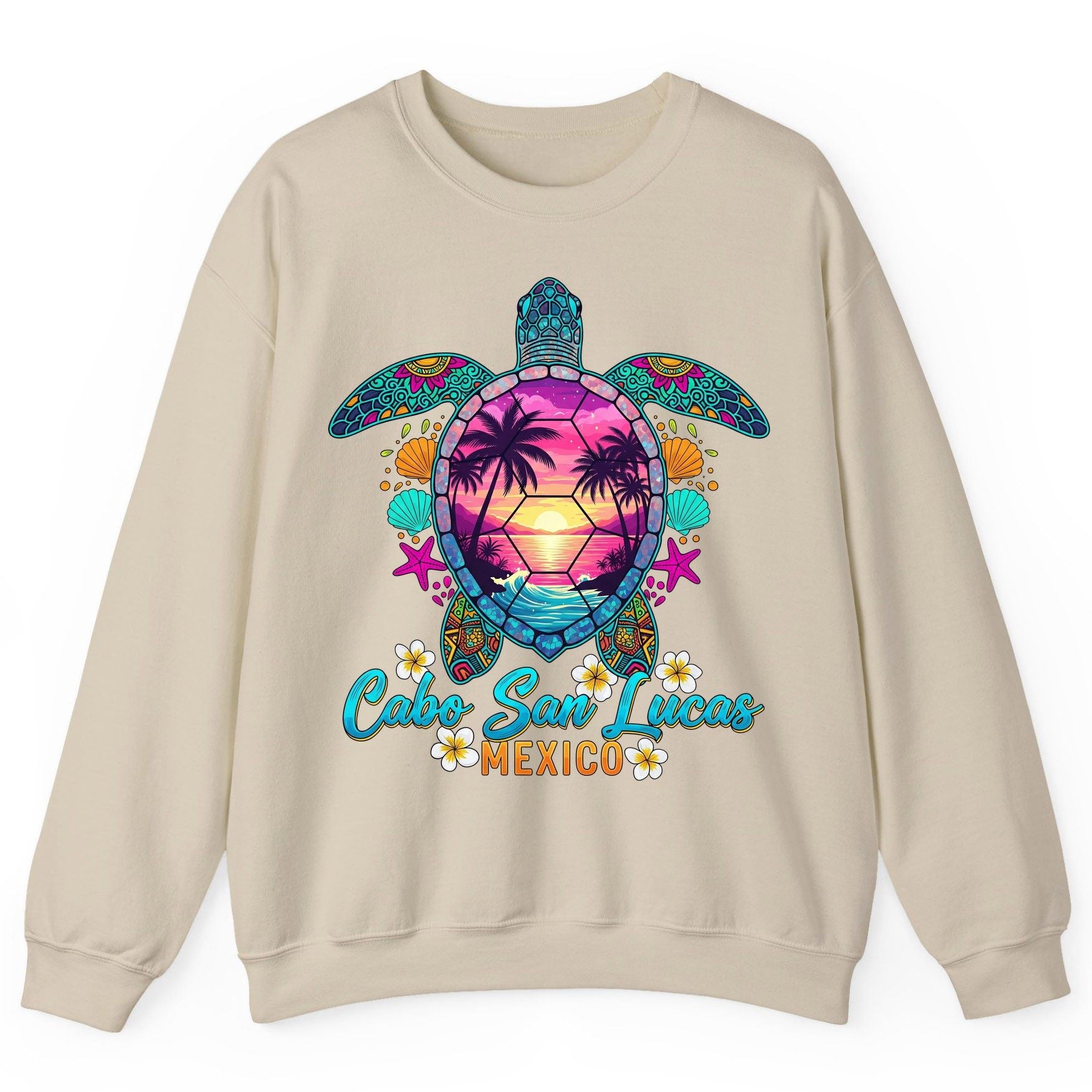 Cabo San Lucas Mexico sea turtle Sweatshirt Sand product mockup