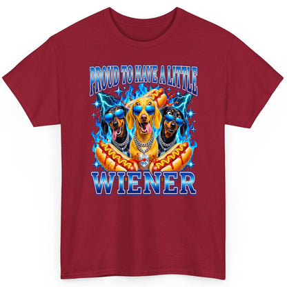 Proud to Have a Little Wiener dachshund dogs T-Shirt Cardinal Red product mockup