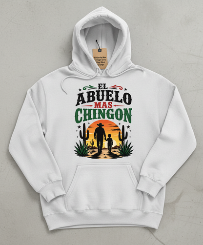 El Abuelo Mas Chingon T-Shirt for the Best Grandpa Hoodie - White