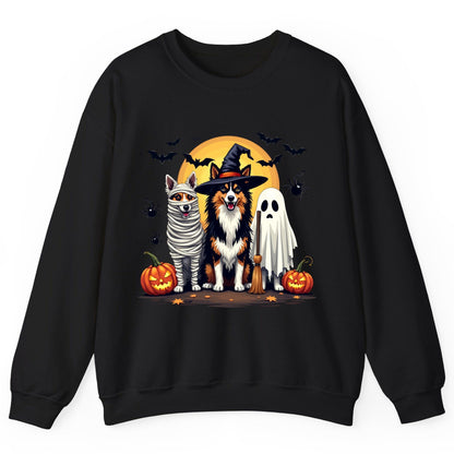 Halloween Dogs in Costumes Halloween dogs Sweatshirt Black product mockup