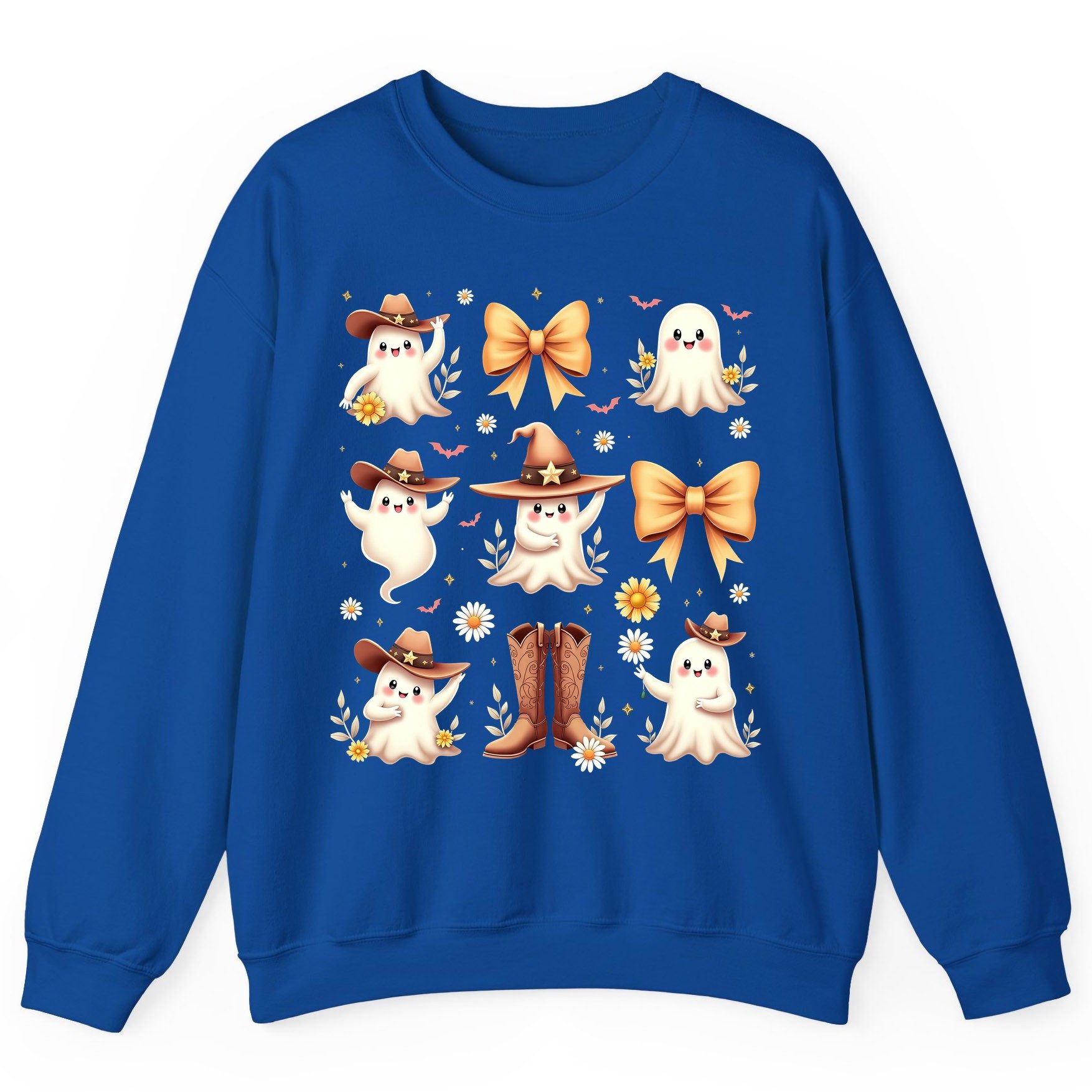 Boo Haw Cute Ghost cute ghost Sweatshirt Royal product mockup