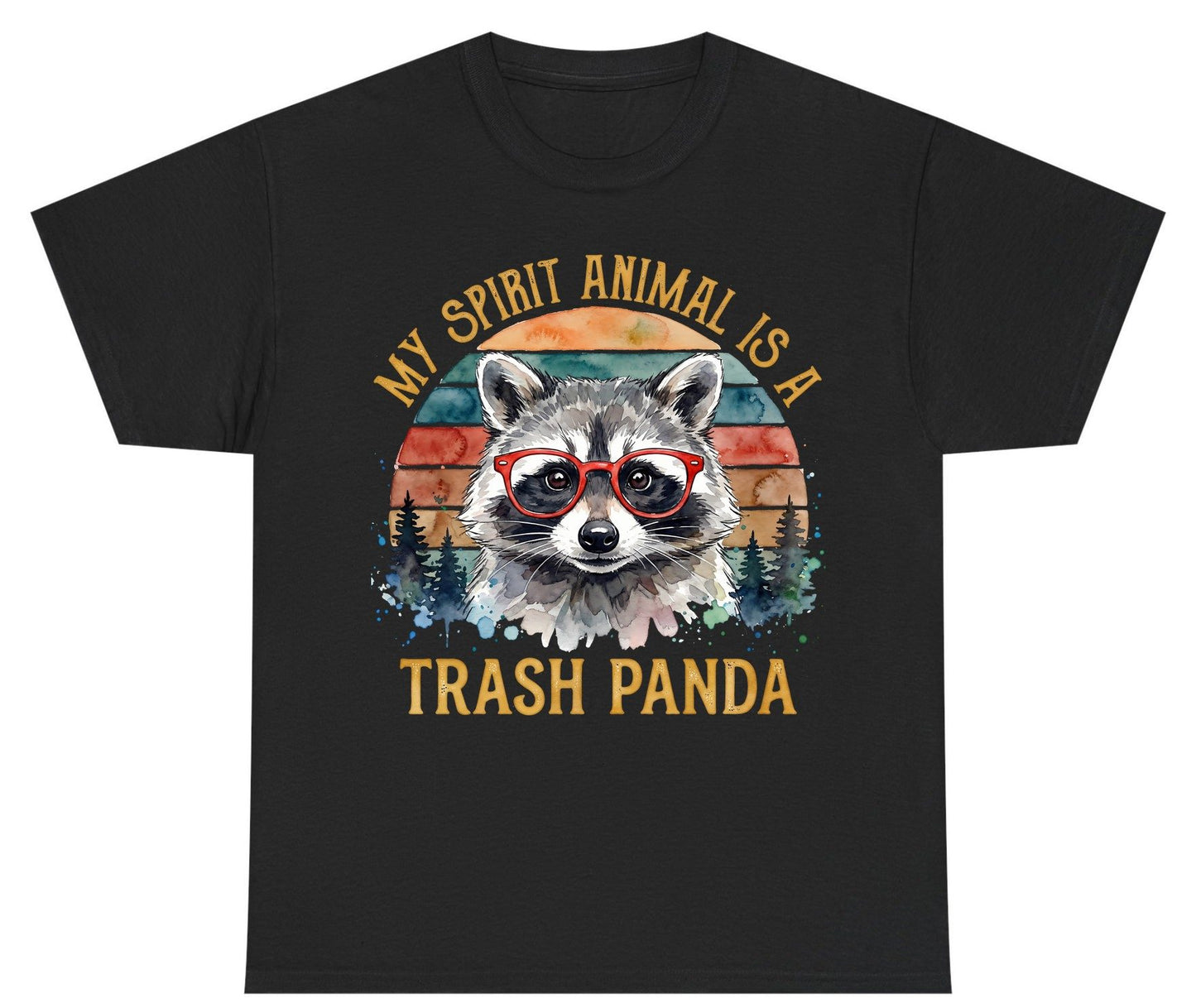 My Spirit Animal Is a Trash Panda raccoon Youth T-Shirt Black product mockup