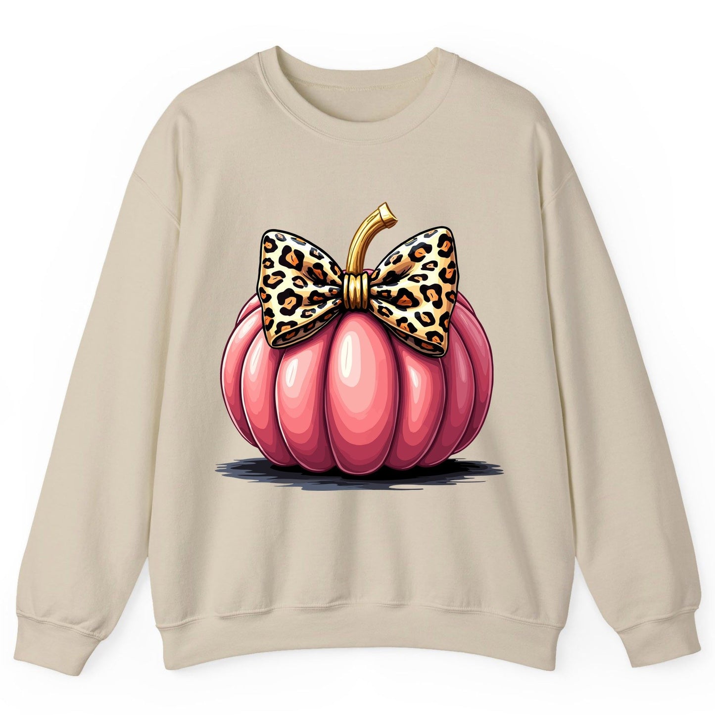 Pink Leopard Pumpkin pink pumpkin Sweatshirt Sand product mockup
