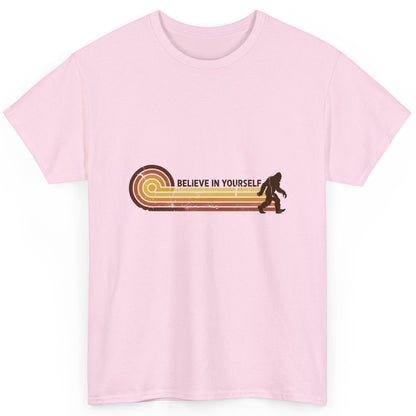 Believe in Yourself bigfoot T-Shirt Light Pink product mockup