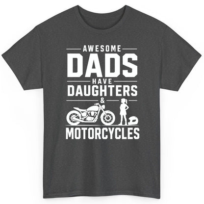 Awesome Dads Have Daughters & Motorcycles motorcycle dad T-Shirt Dark Heather product mockup
