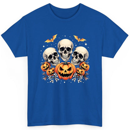 Skulls and Pumpkins Halloween Halloween T-Shirt Royal product mockup