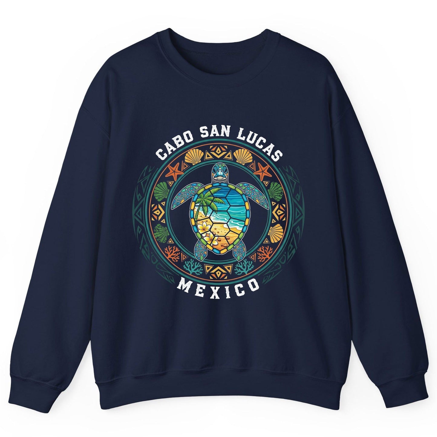 Cabo San Lucas Mexico sea turtle Sweatshirt Navy product mockup
