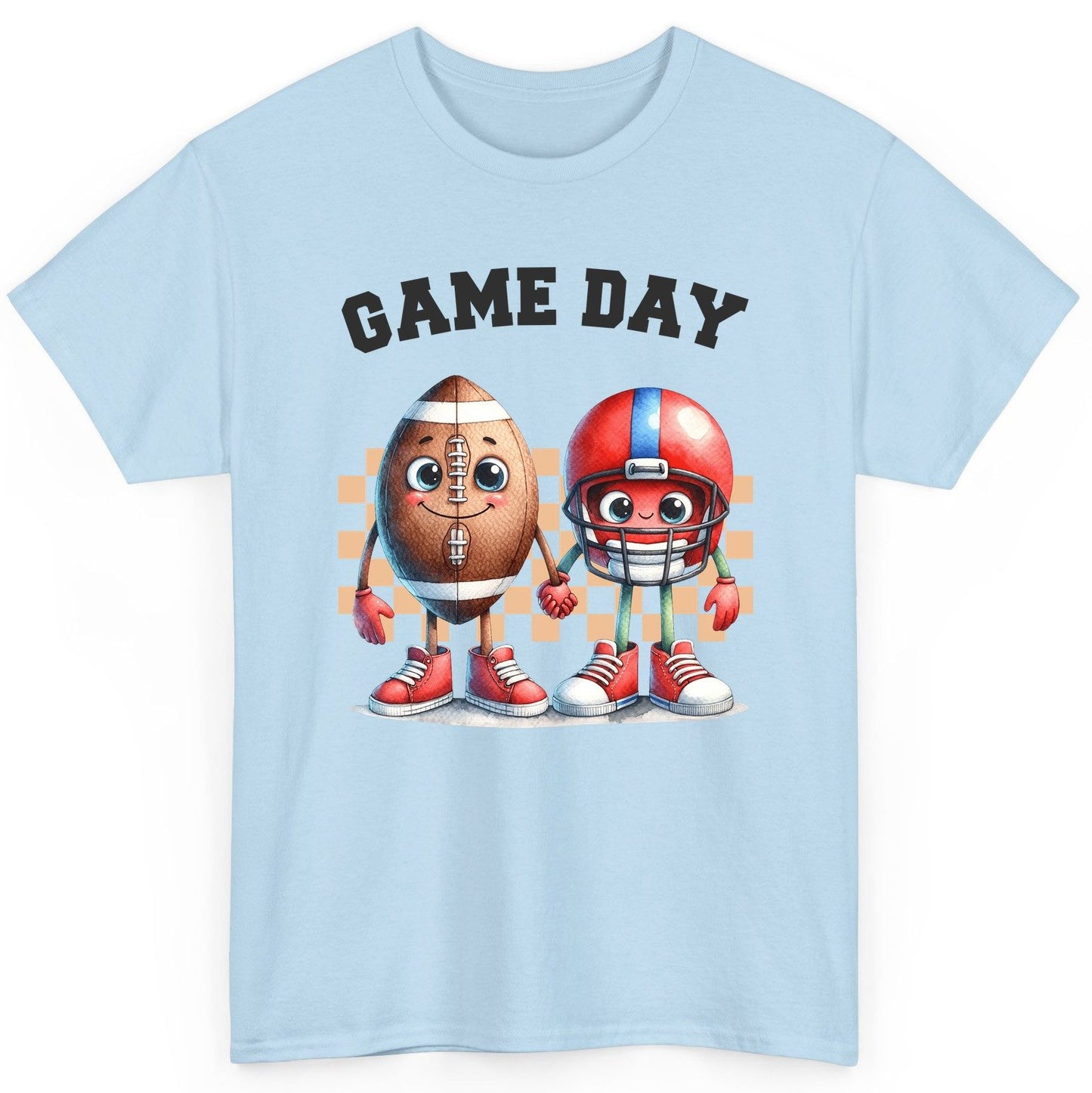 Game Day american football T-Shirt Light Blue product mockup