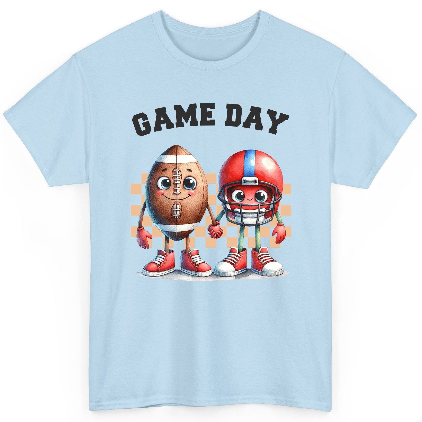 Game Day american football T-Shirt Light Blue product mockup