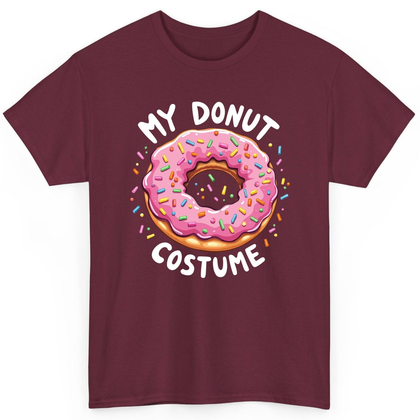 My Donut Costume donut T-Shirt Maroon product mockup